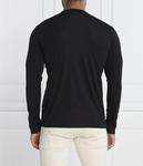 Лонгслив мужской Ea7 из вискозы с логотипом бренда, черный - фото 4