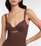 Платье миди в рубчик Magda Butrym, коричневый - фото 4