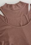 Топ Next LAYERED HIGH NECK RIBBED , Mocha Brown/Brown - фото 6