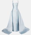 Атласное платье Marmar Halim, Sky Blue - фото