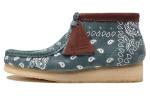 Оригинальные ботинки Wallabee Green Paisley Clarks - фото
