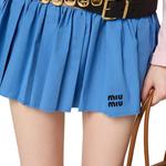 Panelled Mini Skirt MIU MIU, синий - фото 6