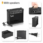 Электрогитара Glarry GP с басом и усилителем 20 Вт - синий - фото 10