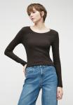 Топ Even&Odd Long sleeved top, Black Coffe/Dark Brown - фото 4