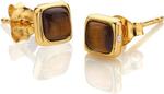 Квадратные серьги Hot Diamonds HDXGEM - Серьги Tigers Eye DE772 - фото