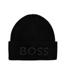 Шапка мужская Boss Orange шерстяная, черный - фото