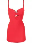 Платье мини с бантом Mach & Mach, красный - фото