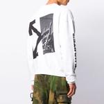 Толстовка arrow pattern round neck pullover white Off-White, белый - фото 3