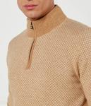 Свитер из шерсти BOSS BLACK H-Eltorino Regular Fit, бежевый - фото 4