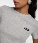 Футболка из хлопкового джерси Miu Miu, Grigio - фото 4