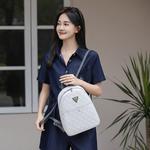 PU Стильный Универсальный Девчачий Рюкзак Обычный Женский Greige GUESS, Серый [Включает Мятно-Зеленую Покупную Сумку] - фото 8