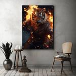 Картина на холсте Hustling Sharks Lion Warrior II, оранжевый - фото 3