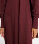 Длинное платье из хлопка с шарфом Plan C, Dark Burgundy - фото 5