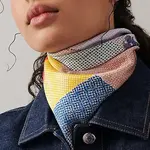 HERMES Шёлковый платок, Blue/Rose/Tawny - фото 2