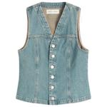 Джинсовый жилет Sabeth Samsøe Samsøe, синий - фото