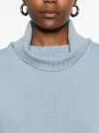 Свитер в рубчик с высоким воротником Eric Bompard, синий - фото 5