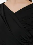 Драпированный топ с длинными рукавами Ganni, черный - фото 5