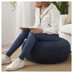 Пуф, темно-синий, 71 см, SANDARED IKEA - фото 4