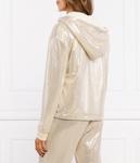 Толстовка женская Pinko блестящая на молнии, бежевый - фото 4