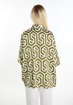 Блуза DreiMaster Button-down blouse, Wollweiss/Oliv/Olive - фото 3