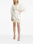 Платье мини с вышивкой SIMONA CORSELLINI, белый - фото