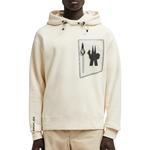 Худи с принтом логотипа Moncler Grenoble, белый - фото 4