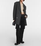 Бархатные брюки карго со средней посадкой Acne Studios, черный - фото 2