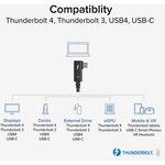 Plugable USB-C to Right-Angle USB-C Thunderbolt 4 - фото 6