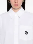 Рубашка с нашивкой-логотипом KENZO, белый - фото 5