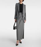 Юбка макси из шерсти и шелка Max Mara, Light Grey - фото 2