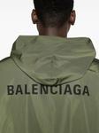 Balenciaga куртка с капюшоном и логотипом, зеленый - фото 6
