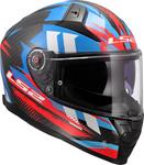 Шлем LS2 ff811 vector ii carbon tantic, Blue/Red/White - фото 7
