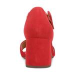 Women's Chardonnay Hook And Loop Pump Sandal In Red Suede Leather Vionic - фото 5