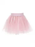 Юбка с оборками и логотипом Monnalisa, розовый - фото