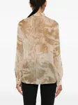 Рубашка с графичным принтом BLUMARINE, коричневый - фото 4