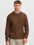 Вязаный свитер сдмалькольм Solid, коричневый - фото