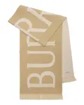 Текстовый шерстяной шарф Burberry, бежевый - фото