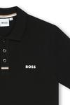 Рубашка-Поло с короткими рукавами и логотипом Boss, черный - фото 3