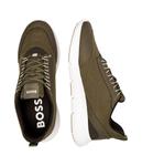Кроссовки мужские Boss текстильные, зеленый - фото 4
