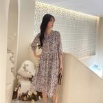 Женское платье с длинным рукавом MOPB, цветочный принт - фото 9