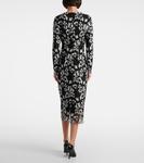 Атласное платье Monique Lhuillier, Noir Silk White - фото 3