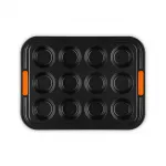 Форма для 12 кексов Le Creuset без ПФАС, черный - фото