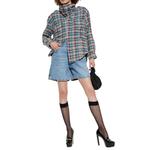 Рубашка в клетку R13, синяя - фото 5