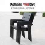 Комплект садовой мебели Green Water: 6 стульев, стол прямоугольный 160x90 см, черный - фото 6