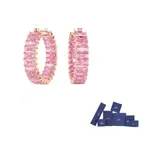 Матричные серьги-кольца Swarovski - фото