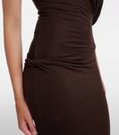 Платье-халат Lilith из джерси Rick Owens, Raisin - фото 5