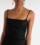 Льняное платье миди SIR, черный - фото 4