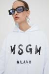 Хлопковая толстовка MSGM, белый - фото 4