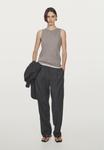 Футболка Massimo Dutti SLEEVELESS WITH DOUBLE TRIM, Grey - фото 4