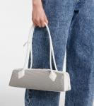 Le Teckel Medium кожаная сумка через плечо Alaïa, Blanc Optique - фото 2